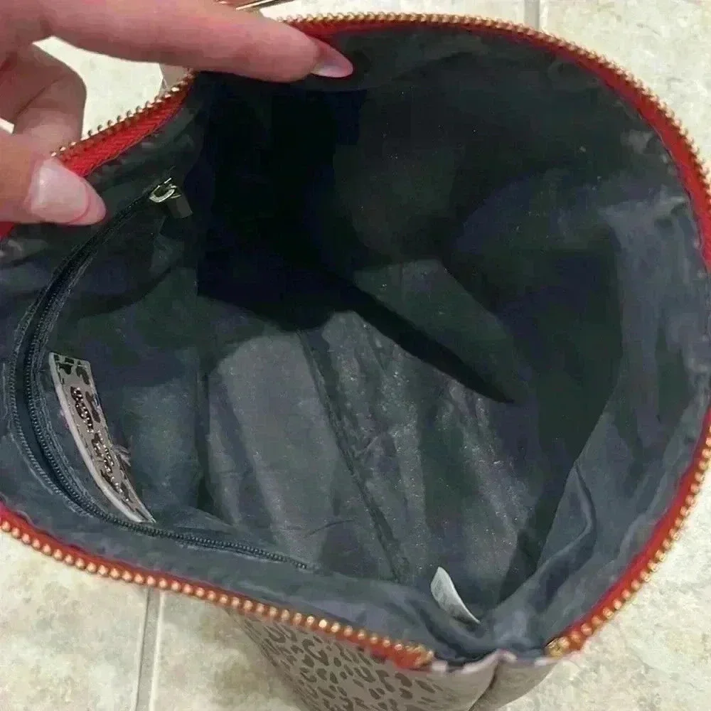 Leopard cosmetics bag